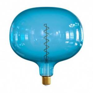 LIMITED EDITION - LED-Glühbirne XXL Cobble ozeanBlau (Ocean Blue) Spiral-Filament 4W 100Lm E27 2200K Dimmbar