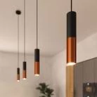 Pendelleuchte  komplett mit Textilkabel und doppeltem Lampenschirm Tub-E14