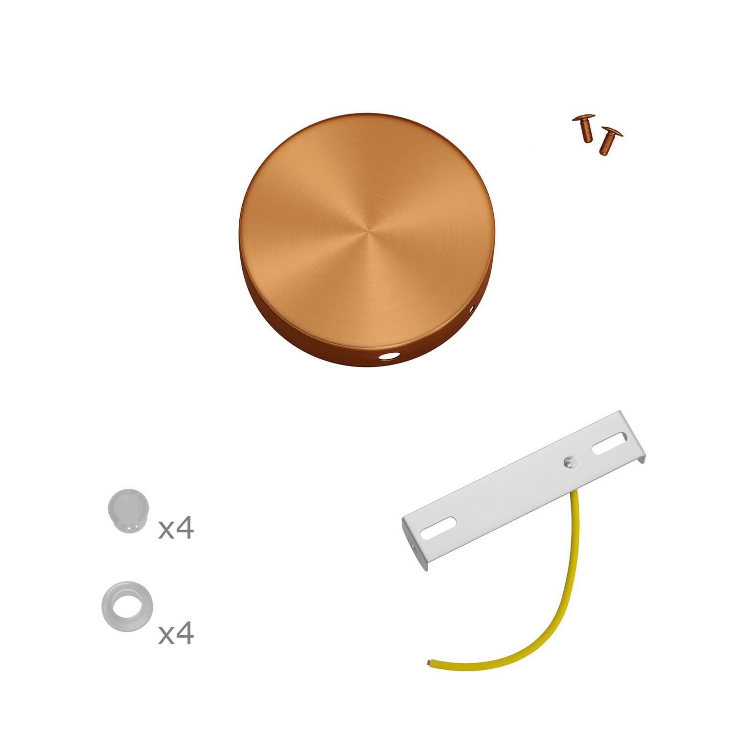 Mini zylindrischer Lampenbaldachin Kit aus Metall mit 4 Seitenlöchern (Anschlusssystem)
