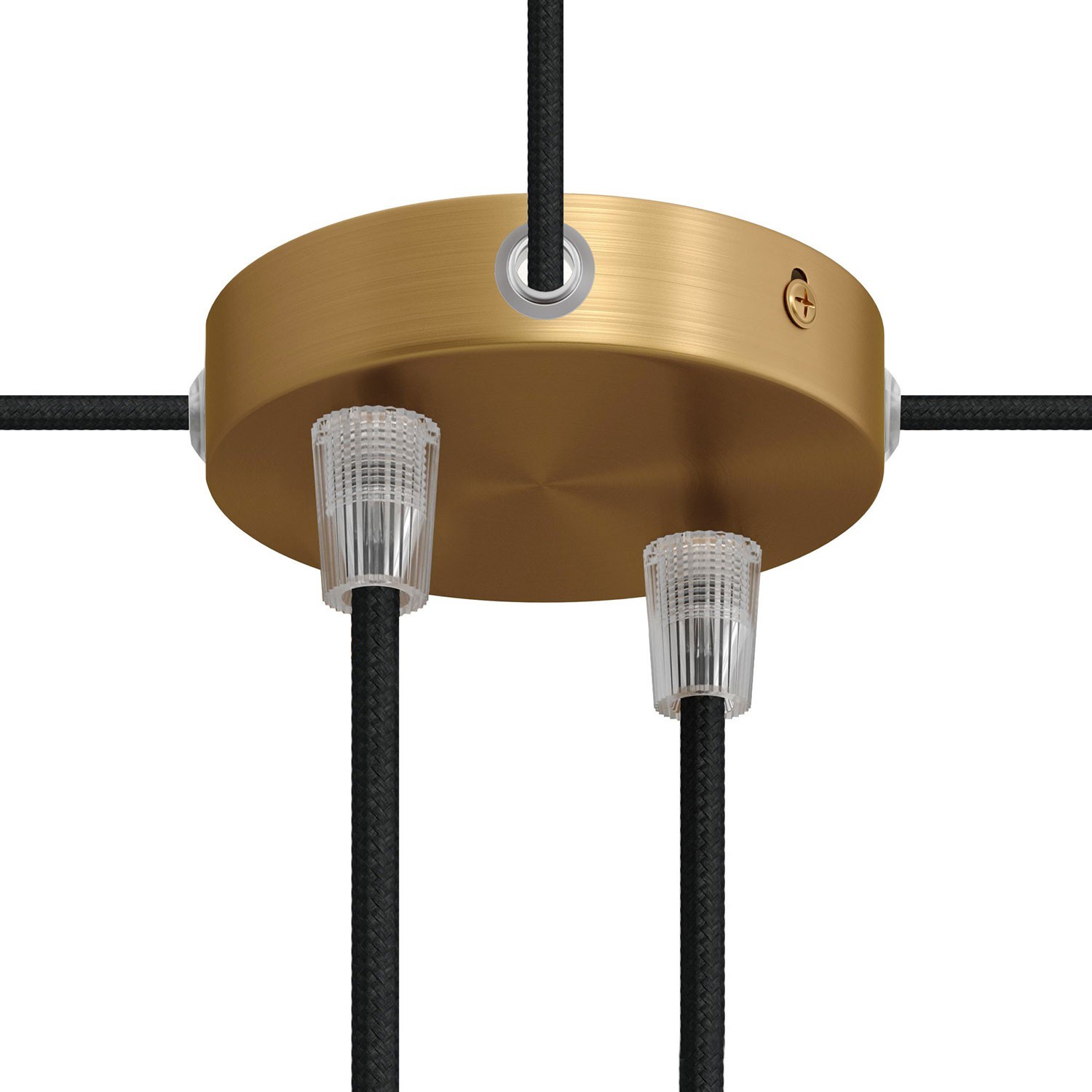 Mini zylindrischer Lampenbaldachin Kit aus Metall mit 2 Haupt- und 4 Seitenlöchern