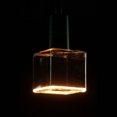 LED-Glühbirne Cube, Klar, Floating-Linie, 6W 300Lm 1900K Dimmbar