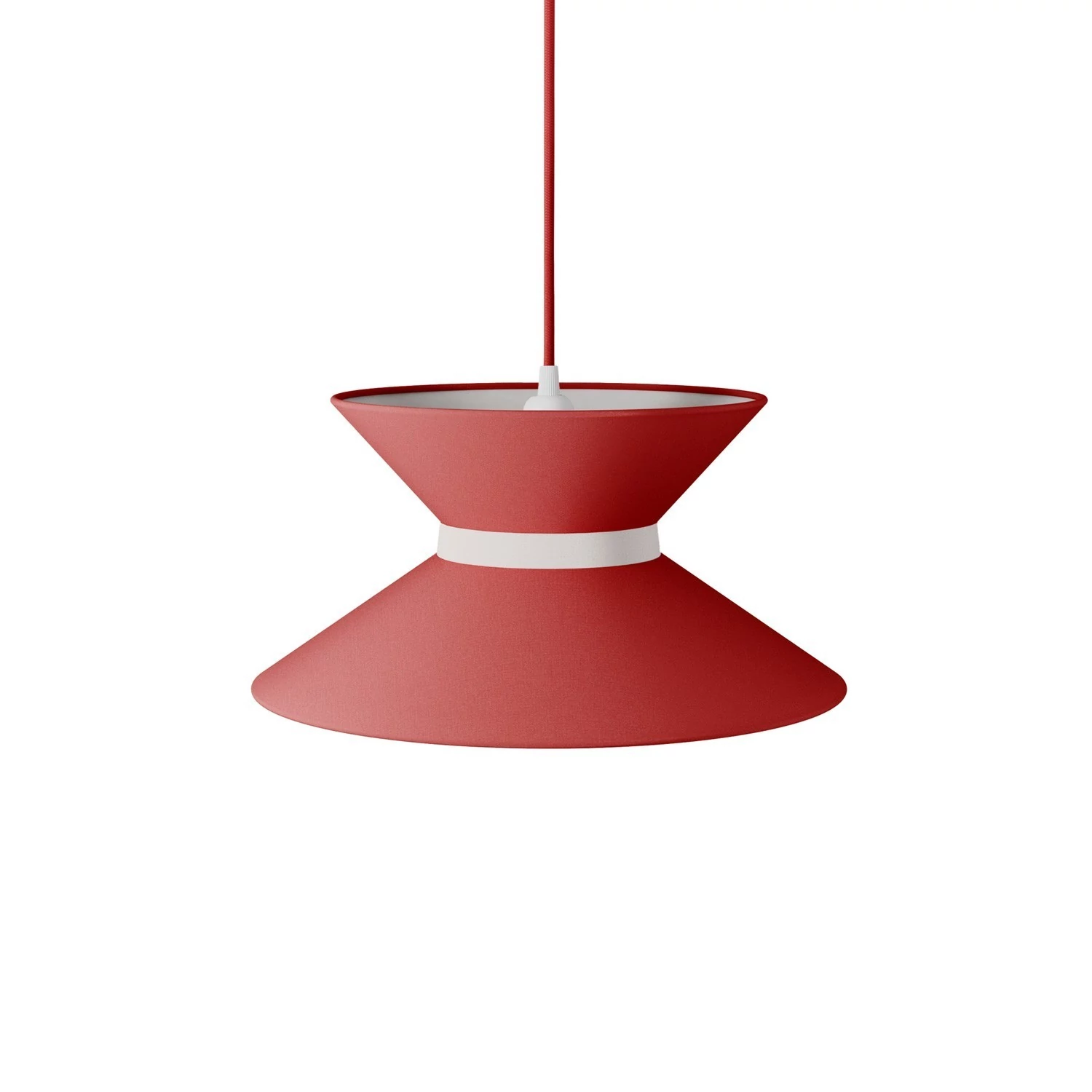 Stofflampenschirm Clessidra - Leinwand Rotes
