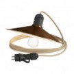 Snake Eiva mit Swing Lampenschirm, tragbare Außenleuchte, 5m Textilkabel, wasserdichte IP65 Lampenfassung und Stecker