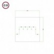 Quadratisches XXL 5 Inline-Löcher und 4 Seitenlöchern Lampenbaldachin, Rose-One-Abdeckung, 400 mm- PROMO
