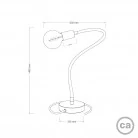 Table Flex, gelenkige Tischleuchte mit diffusem Licht