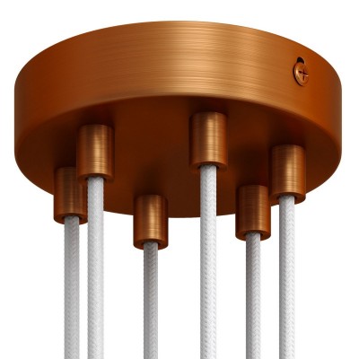 Kit zylindrischer Metall-Lampenbaldachin mit 6 Löchern