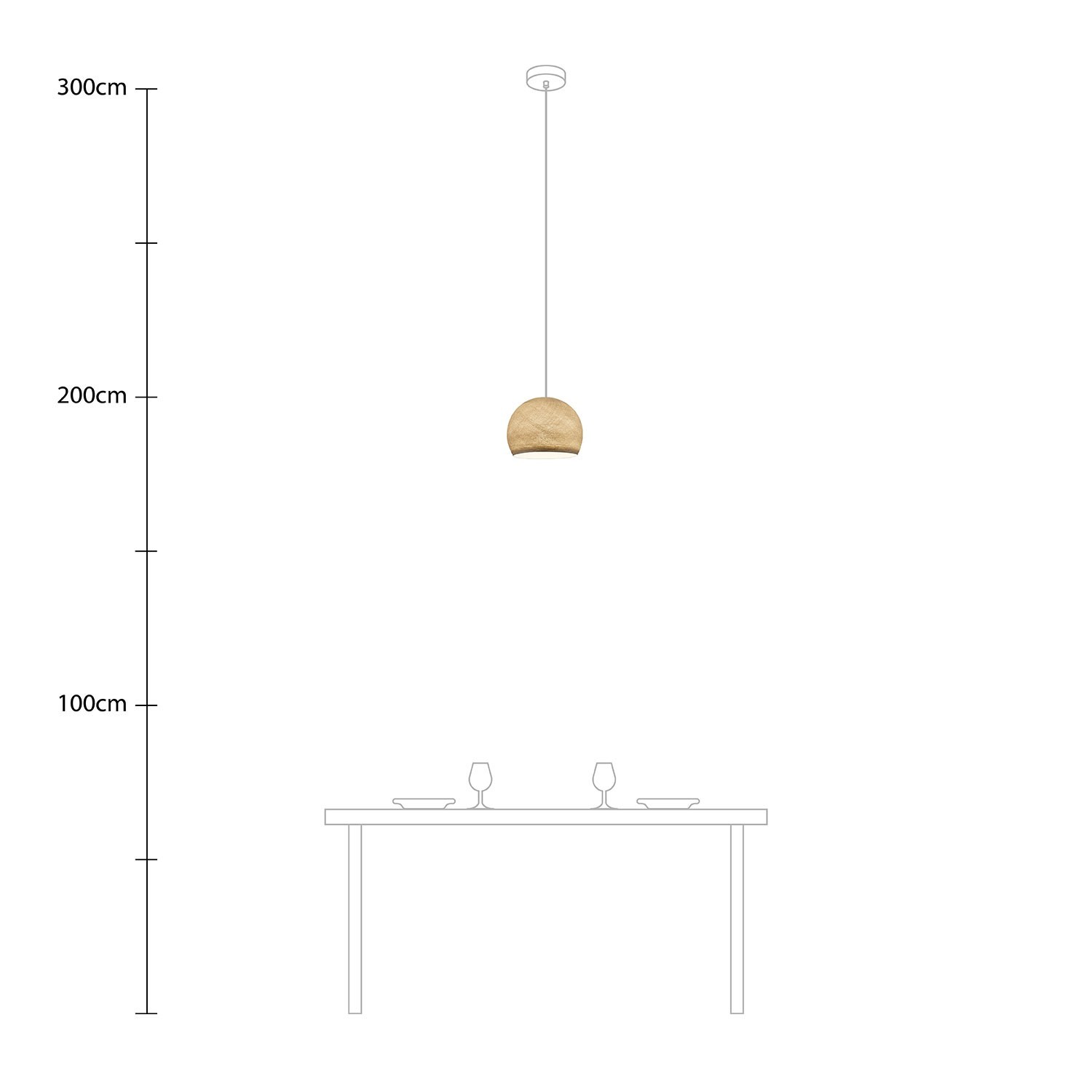 Lampenschirm aus Garn Modell Cupola - 100% handgemacht