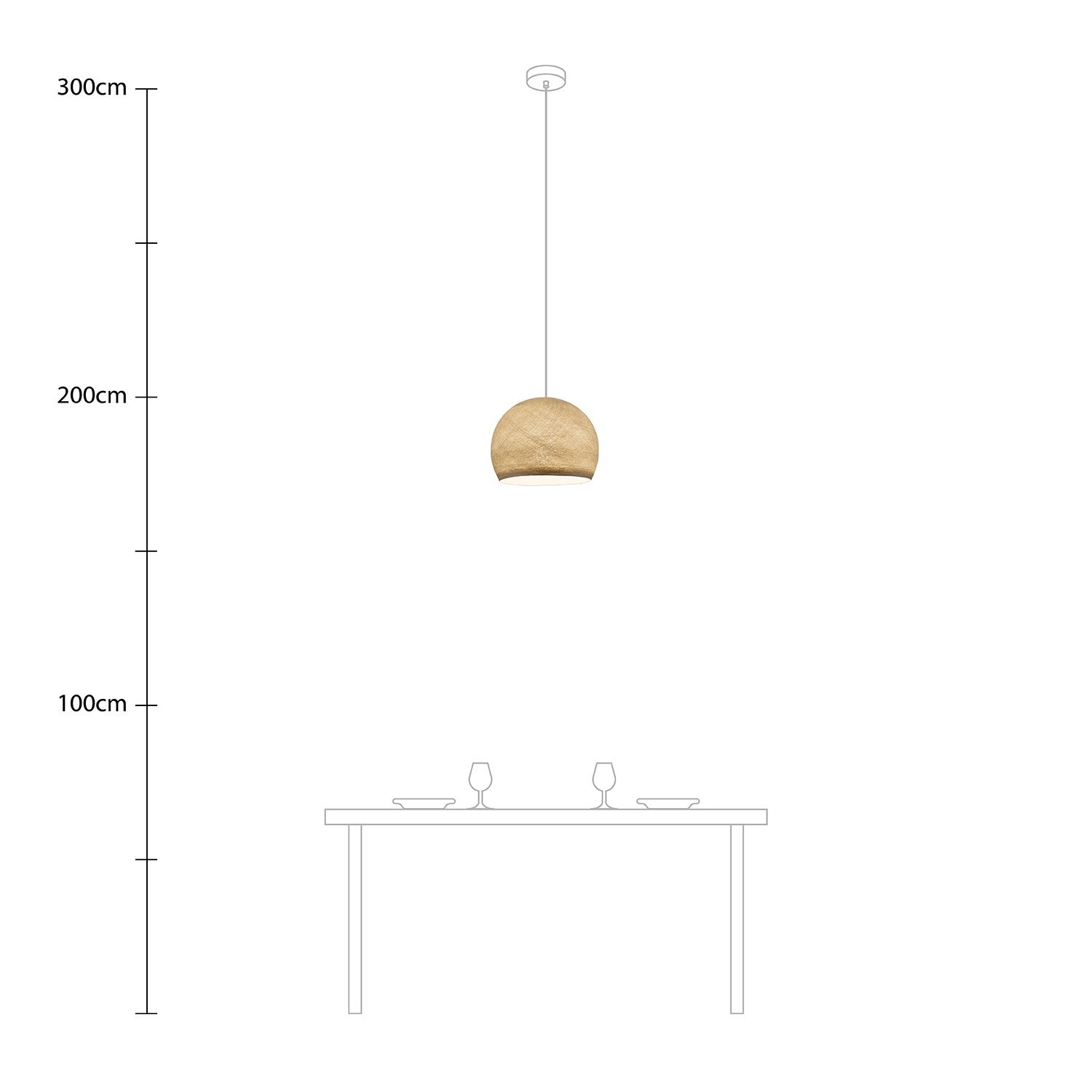 Lampenschirm aus Garn Modell Cupola - 100% handgemacht