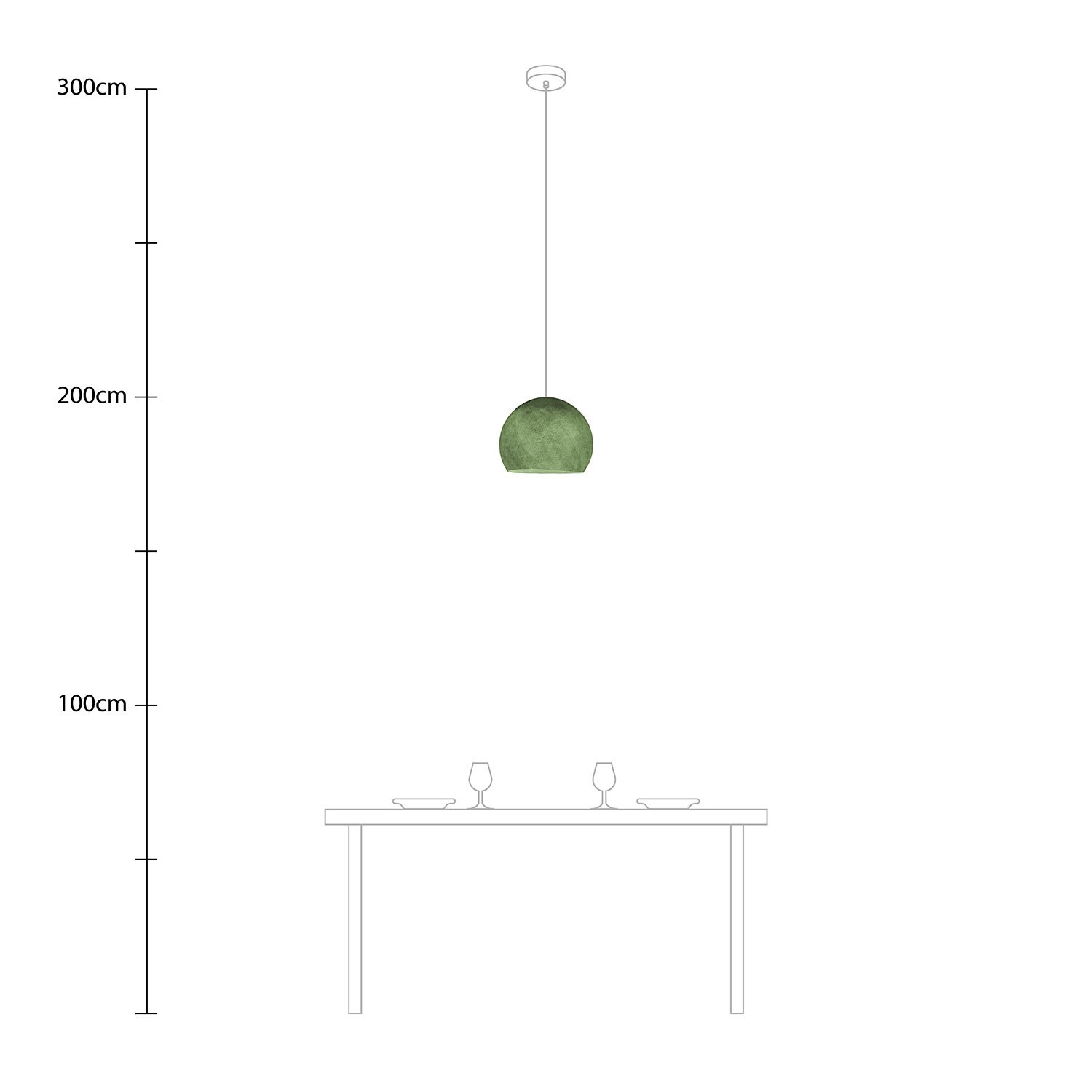 Lampenschirm aus Garn Modell Sfera - 100% handgemacht