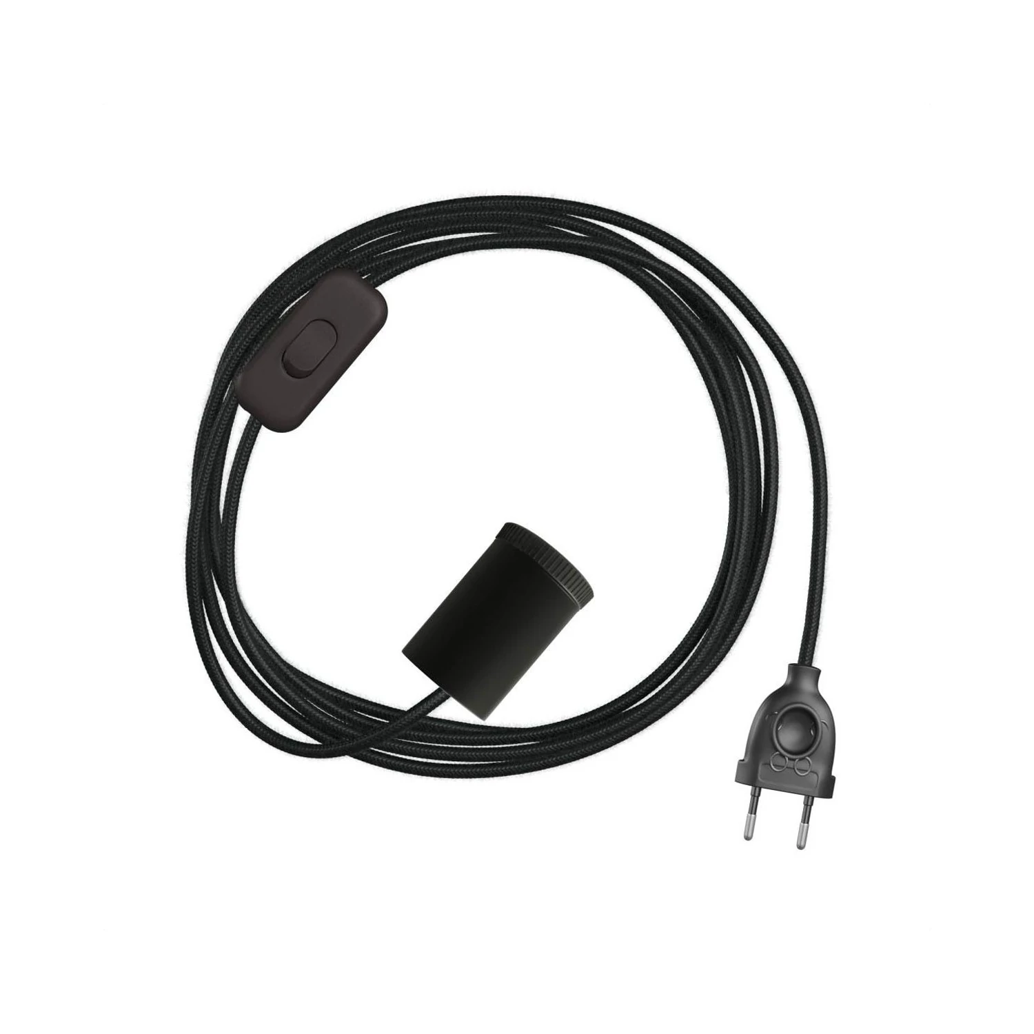 Mini Spotlight Strahler GU1d0 mit SnakeBis Zuleitung - Schwarz