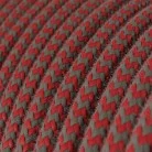Snake Zick-Zack für Lampenschirm - Plug-in Leuchte mit Textilkabel mit Zick-Zack-Muster