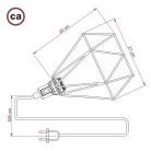 Table Snake - Plug-in Leuchte mit Käfig-Lampenschirm Diamond