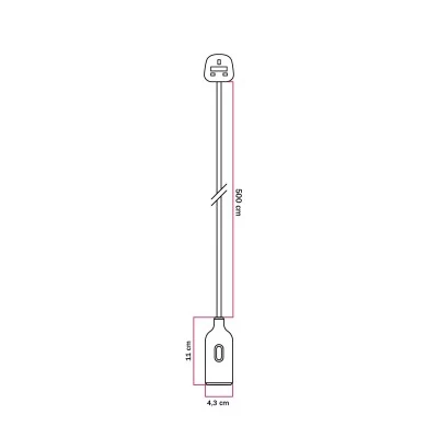 LED Glühbirne Golden Carbon Line, längliche Form T32X300 7W 806Lm E27 2700K Dimmbar - C57