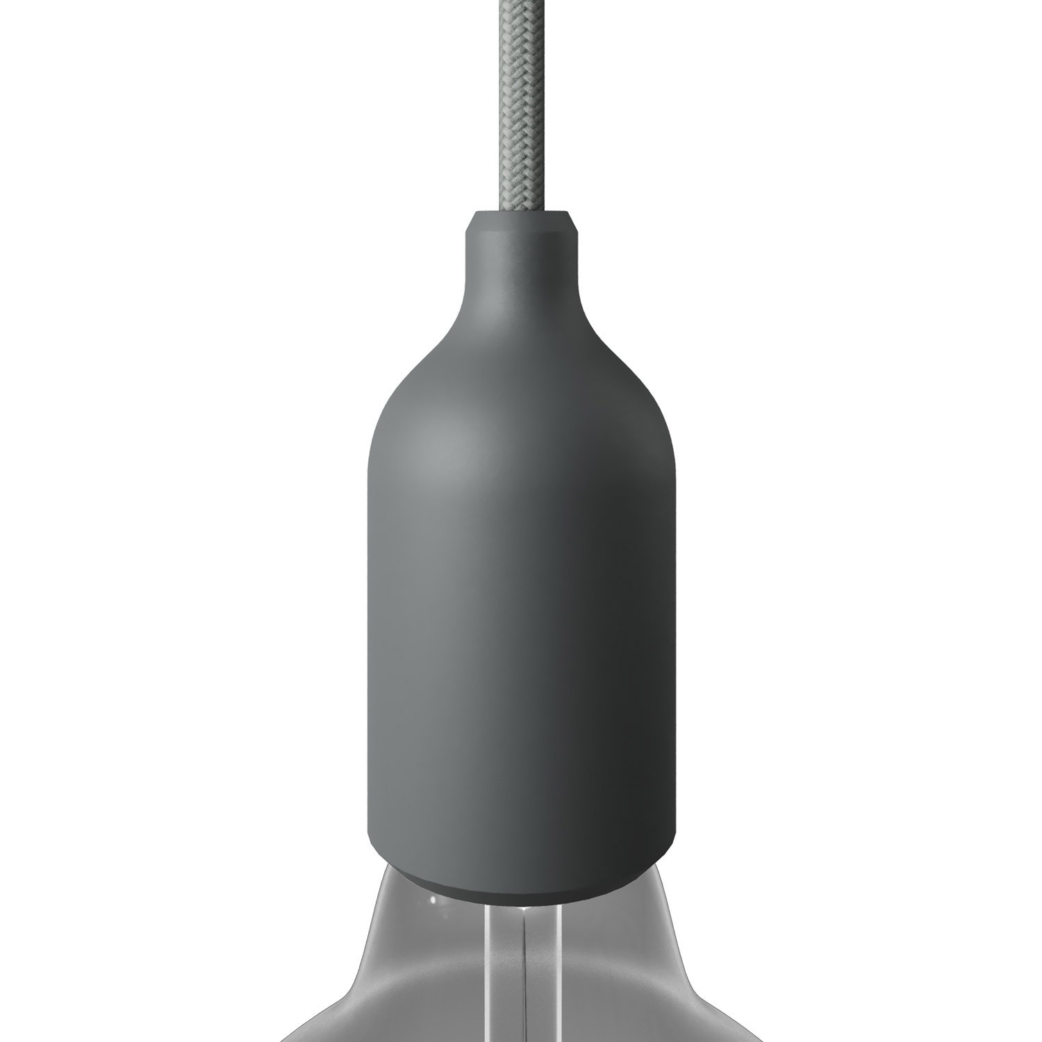 Kit E27 Lampenfassung aus Silikon mit verdeckter Zugentlastung