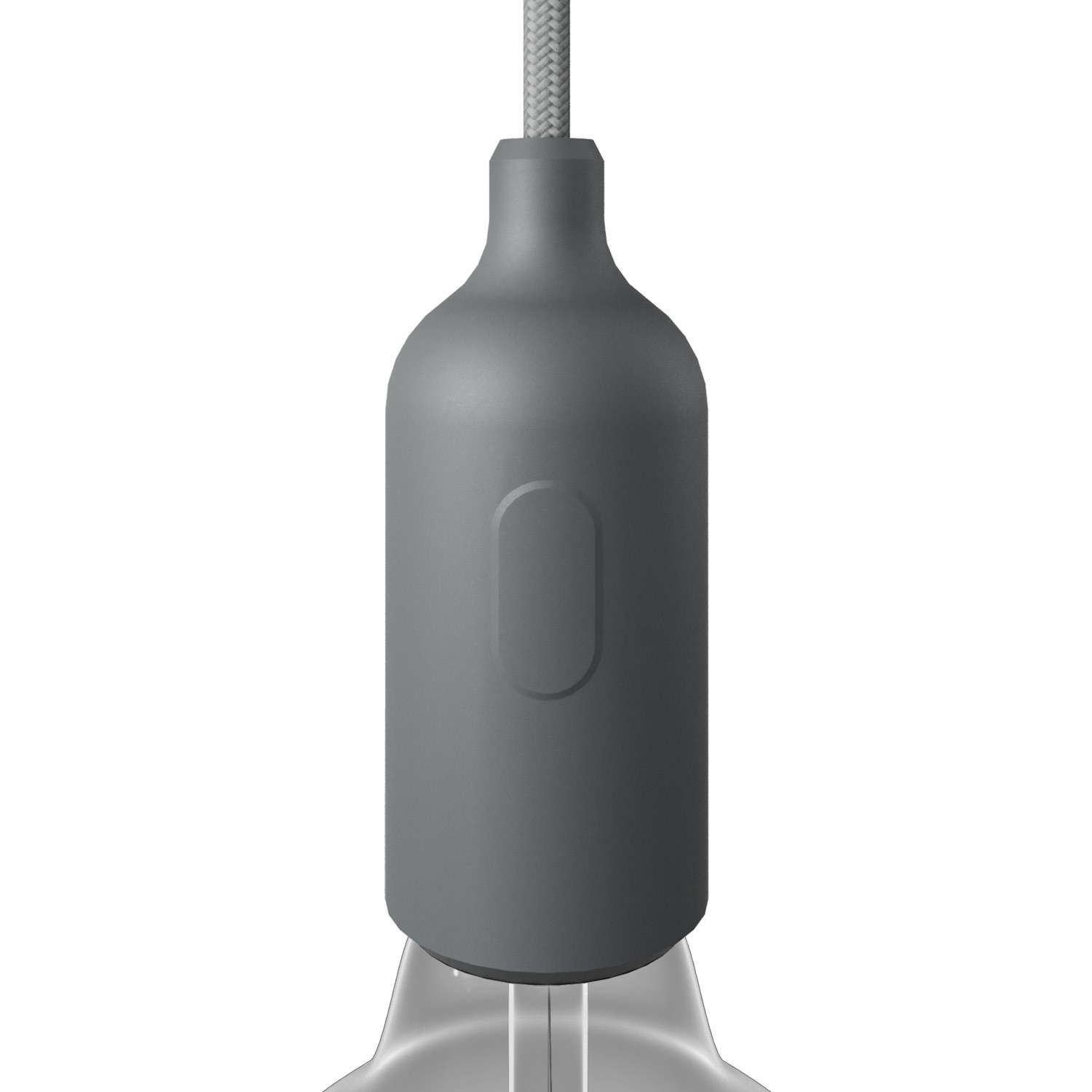 Kit E27 Lampenfassung aus Silikon mit Schalter und verdeckter Zugentlastung