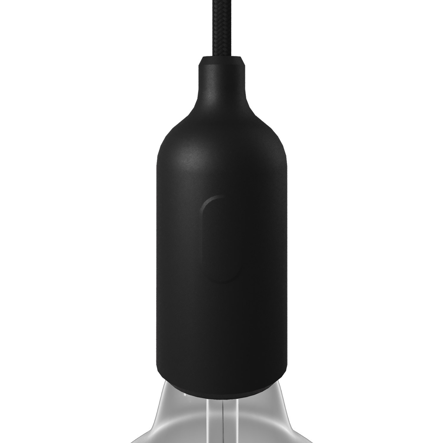Kit E27 Lampenfassung aus Silikon mit Schalter und verdeckter Zugentlastung
