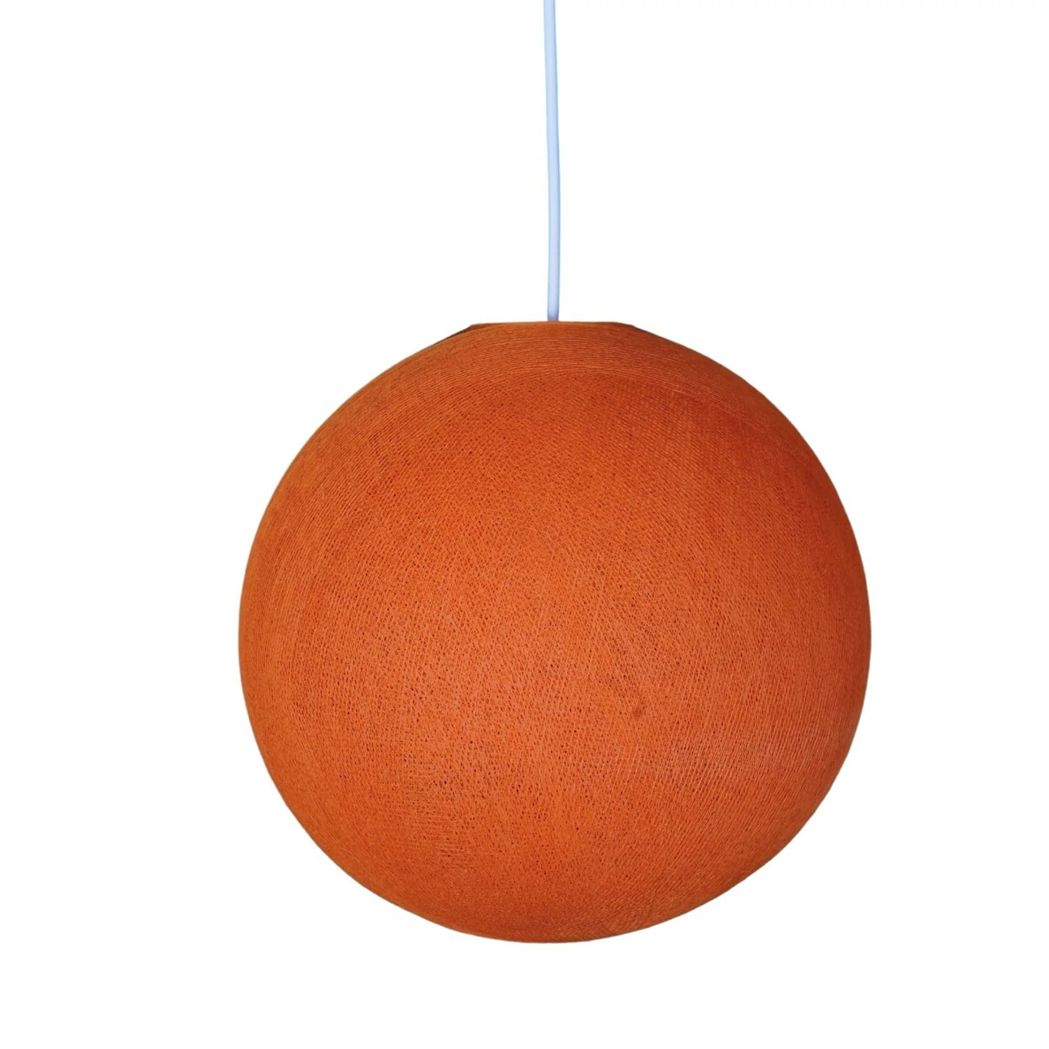 Lampenschirm aus Garn Modell Sfera - 100% handgemacht - Orange Polyester
