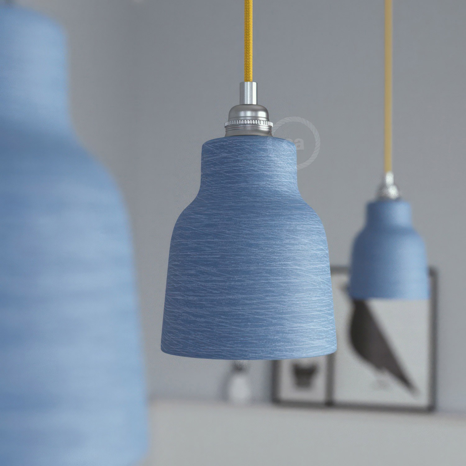 Vasenförmiger Lampenschirm aus Keramik - Materia Kollektion - Made in Italy