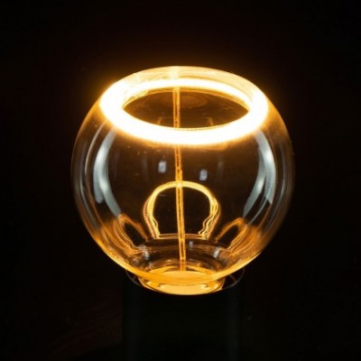 LED-Glühbirne Globe G80, Klar, Floating-Linie, 4W 240Lm 2200K Dimmbar