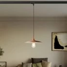 Hängelampe mit Piatto Keramikschirm für Schienen