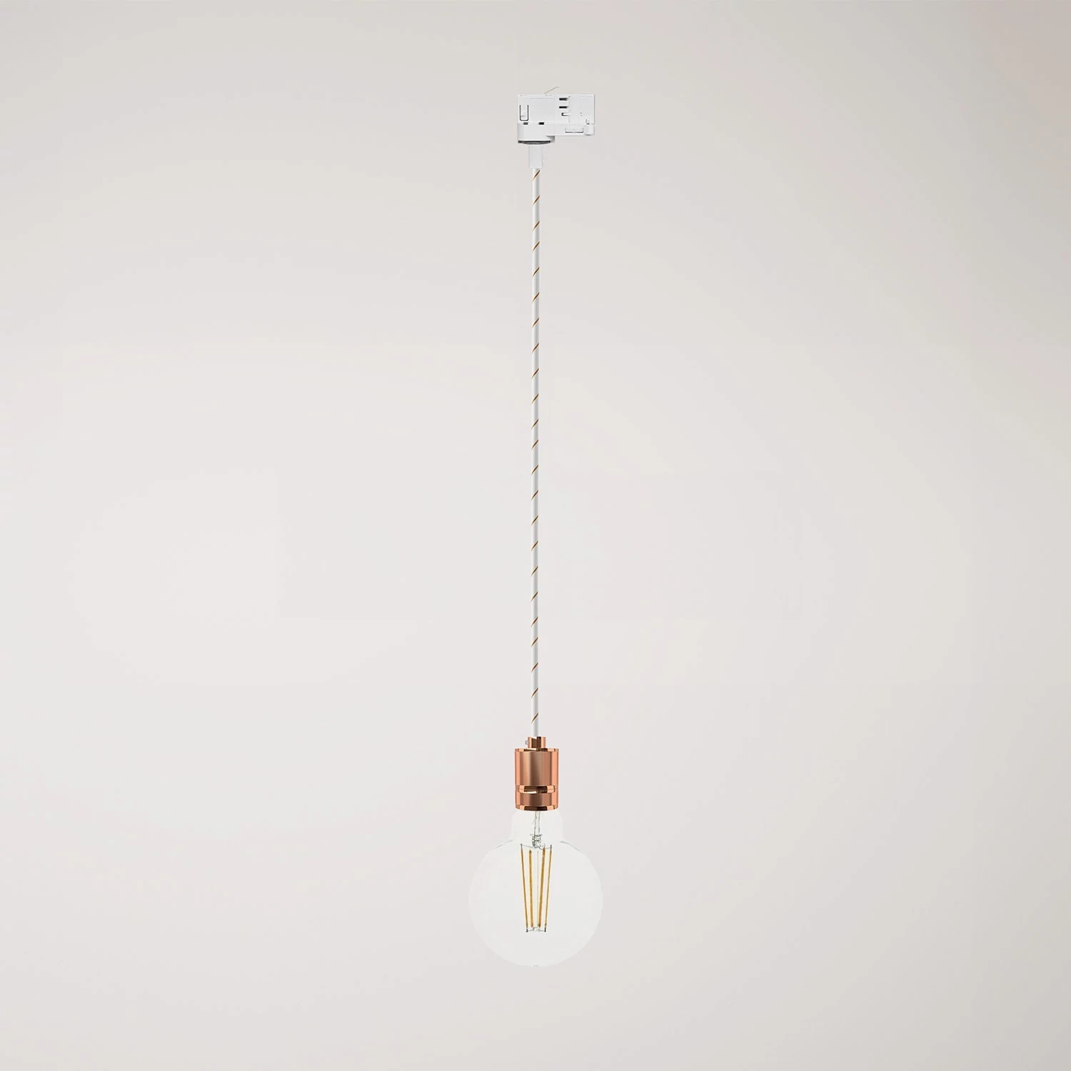 Hängelampe mit gerändelter Aluminium-Lampenfassung für Schienen