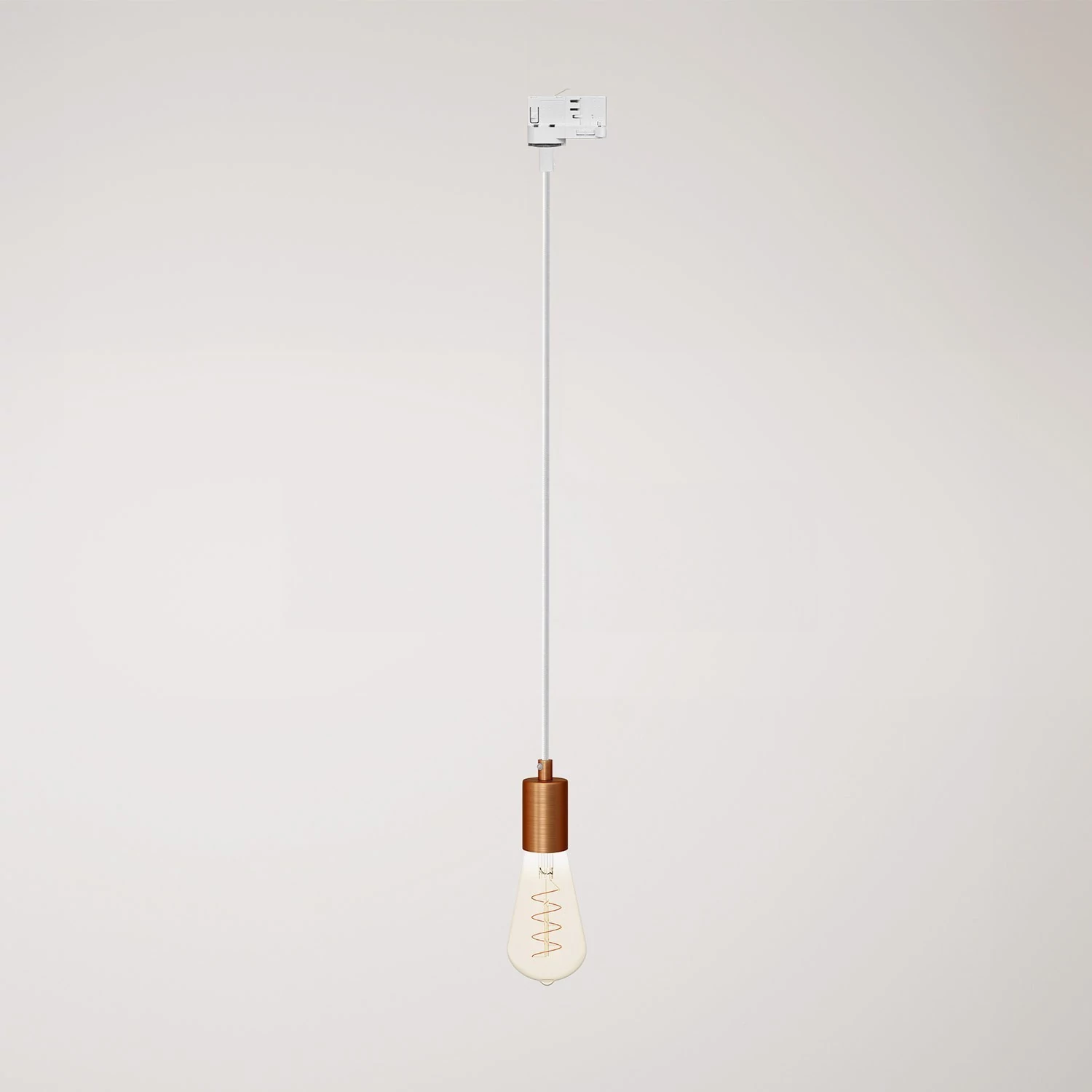 Hängelampe mit satinierter Metallschienenverkleidung