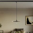 Hängeleuchte mit doppelseitigem UFO-Holzschirm