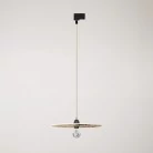 Hängeleuchte mit doppelseitigem UFO-Holzschirm