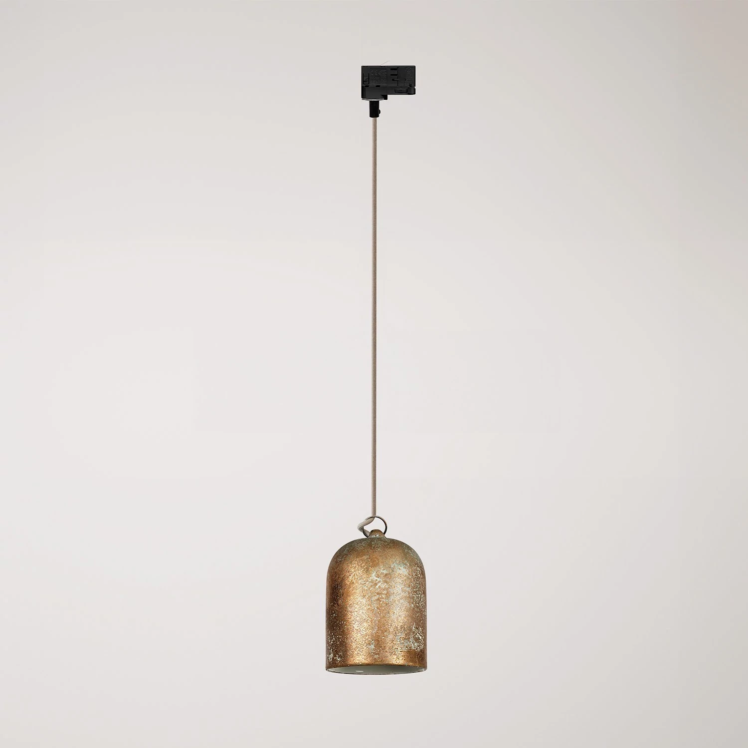 Pendelleuchte mit Mini-Campana M Keramikschirm für Schienen