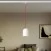 Pendelleuchte mit Mini-Campana M Keramikschirm für Schienen