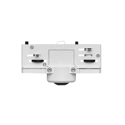 Eutrac-Adapter für 3-Phasen-Stromschienen - für Verlängerungsrohr oder Metallgelenk - Weiß