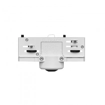 Eutrac-Adapter für 3-Phasen-Stromschienen - für Verlängerungsrohr oder Metallgelenk - Weiß