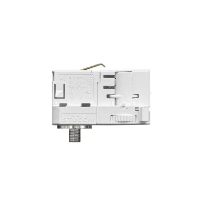 Stucchi-Adapter für 3-Phasen-Stromschienen - für Verlängerungsrohr oder Metallgelenk - Weiß