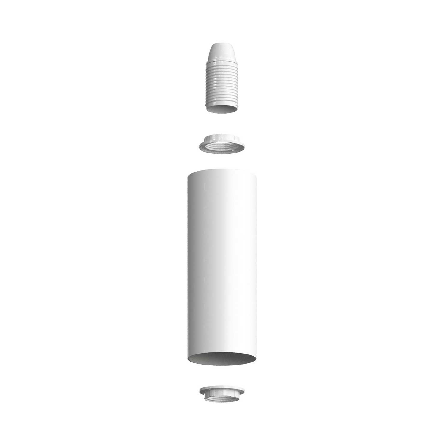 Fermaluce Flex 30 Leuchte mit Mini Baldachin mit Schalter und Strahler mit Tub-E14 Lampenschirm