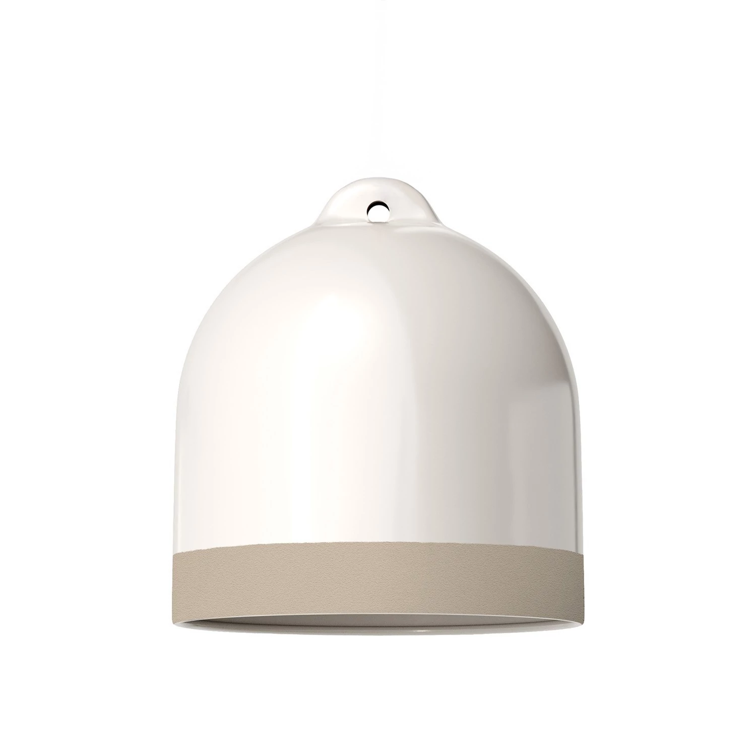 Campana M zweifarbiger Lampenschirm aus Keramik, Kollektion Materia - Made in Italy