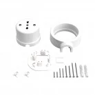 Italienisches Doppelsteckdosen-Kit 10/16A für die Wand und Basis für Creative-Tubes aus Porzellan