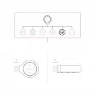 Wand-Steckdosen-Set Schuko und Sockel für Creative-Tubes aus Porzellan