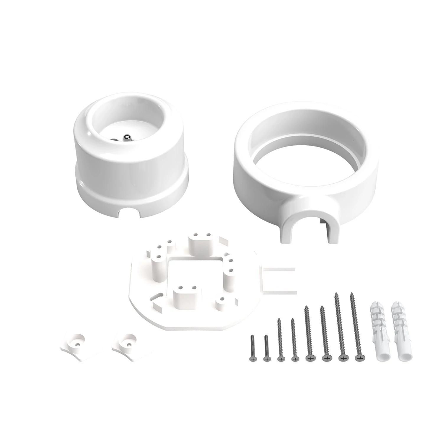 Französische Wandsteckdose und Porzellanbasis für Creative-Tubes-Kit