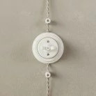 Schalter/Umschalter-Kit mit Schmetterlingsmutter und Basis aus weißem Porzellan