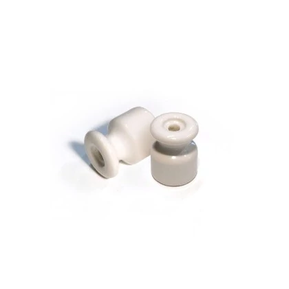 Isolator aus Porzellan für Wandinstallationen 18mm - 2 Stück - Weiß