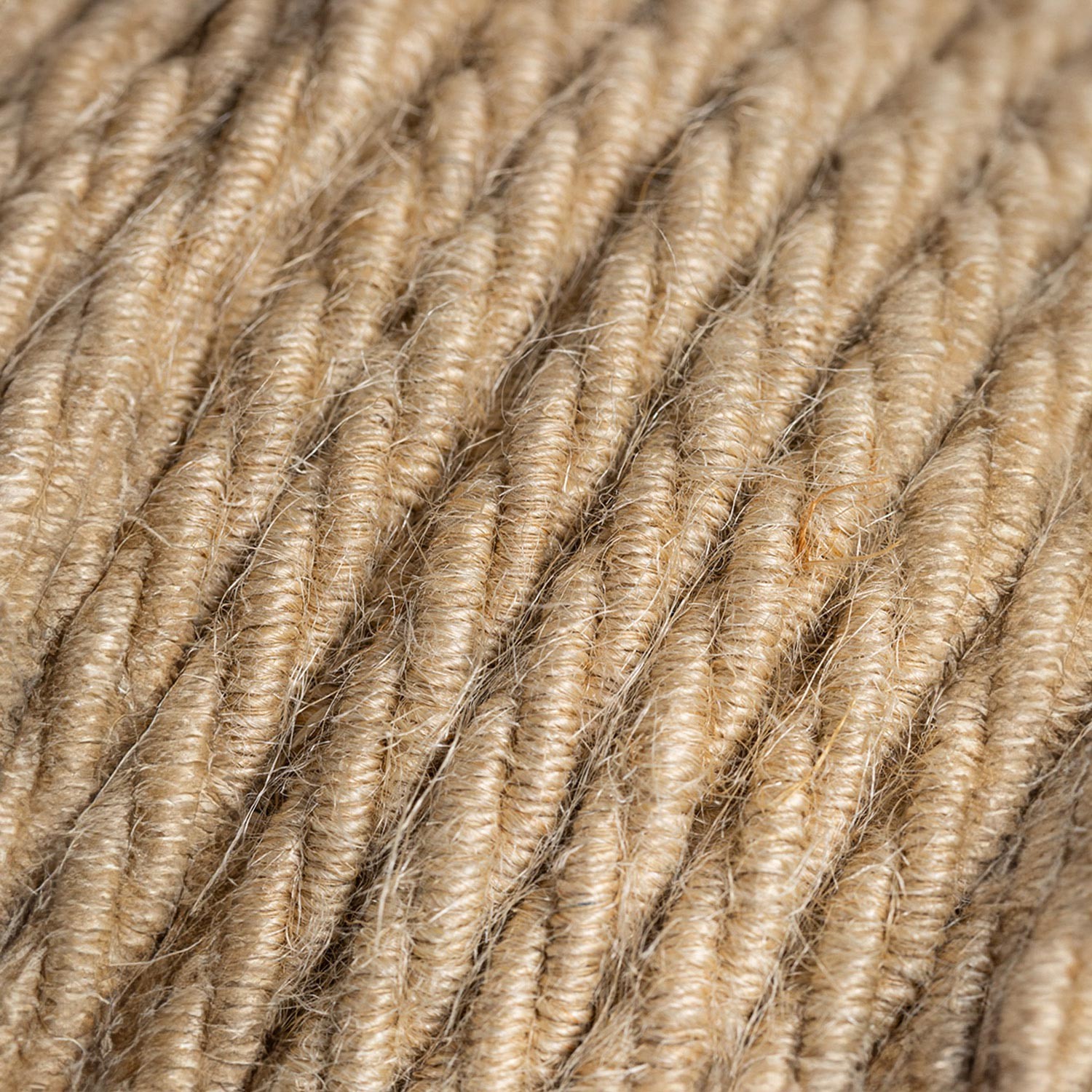 Textilkabel, natürliche Jute - Das Original von Creative-Cables - TN06 geflochten 2x0,75mm / 3x0,75mm
