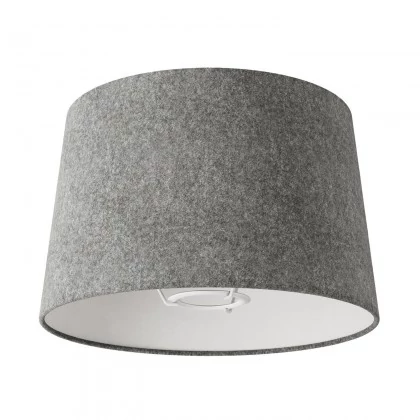 Athena Lampenschirm mit E27 Fassung für Tischleuchten - Made in Italy - Wolle dunkelgrau