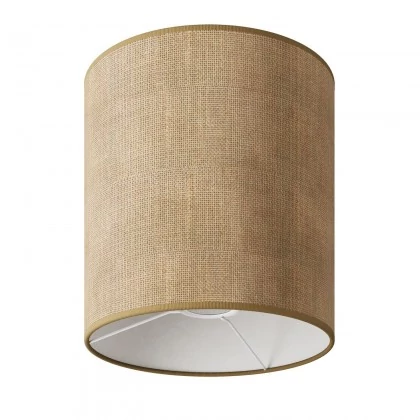 Lampenschirm Cilindro M aus Stoff mit E27 Fassung - Made in Italy - Natürliche Jute