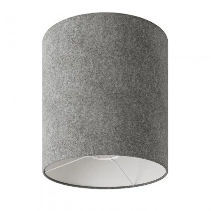 Lampenschirm Cilindro M aus Stoff mit E27 Fassung - Made in Italy - Wolle dunkelgrau