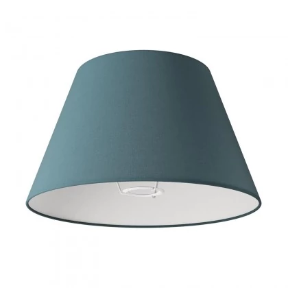 Stoffschirm Impero M für Tisch- oder Wandleuchte mit E27 Fassung - Made in Italy - Leinwand Strenges Azurblaues
