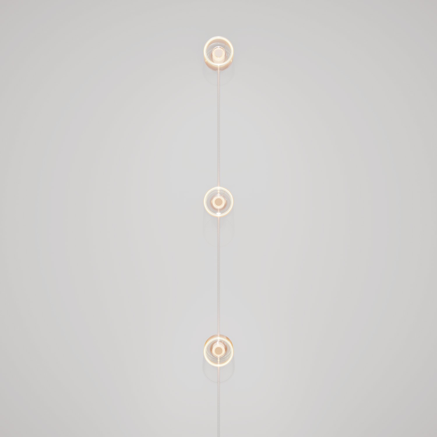 Spostaluce-Wandlampe mit Stecker und 3 Ghost-Glühbirnen