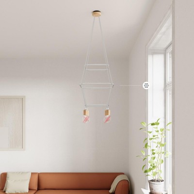 CHANDELIER 3 CAGE SQUARE 4 3723
