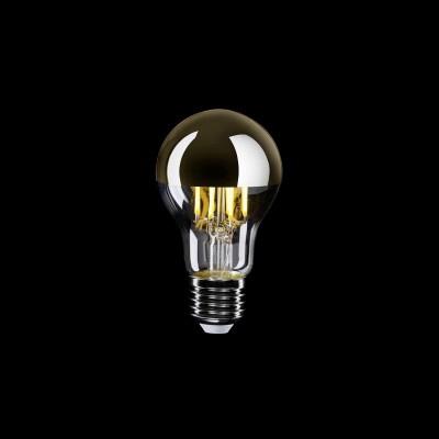 LED-Glühbirne Gold Kopfspiegel Tropfen A60 7W 650 Lumen E27 2700K dimmbar - A12