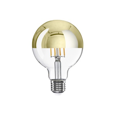 LED-Glühbirne Gold Kopfspiegel Globe G95 7W 650Lm E27 2700K dimmbar - A14