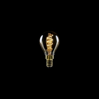 LED Glühbirne Golden Carbon Line Spiral-Filament Mini Globe G45 2,5W 136Lm E14 1800K Dimmbar - C02